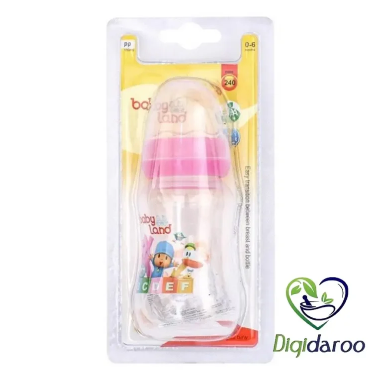 شیشه شیر آنتی کولیک کد 240 بیبی لند 150 میلی لیتری (صورتی)