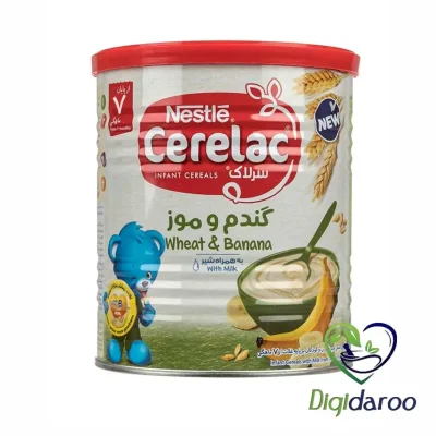 سرلاک گندم و موز به همراه شیر نستله از پایان 7 ماهگی 400 گرمی