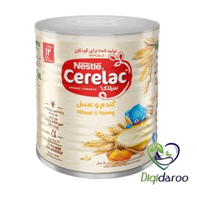 سرلاک گندم و عسل به همراه شیر 400 گرمی (از پایان 12 ماهگی)