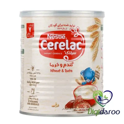 سرلاک گندم و خرما به همراه شیر نستله 400 گرمی