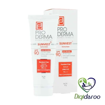 ضد آفتاب و ضد چروک SPF90 پرودرما (بی رنگ)