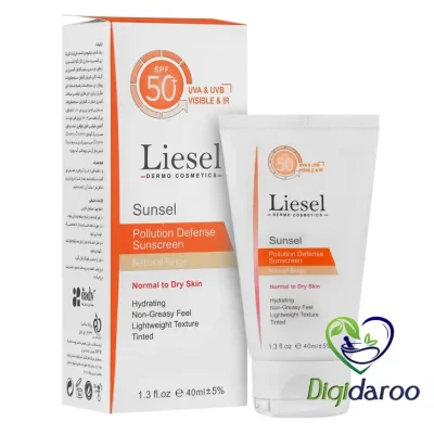 ضدآفتاب پوست خشک سانسل(Sunsel) SPF50 لایسل 40 میلی لیتری (بژ طبیعی)