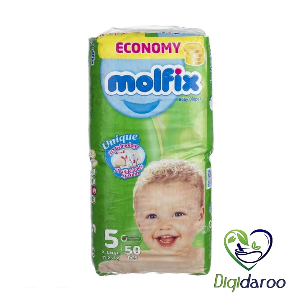 پوشک مولفیکس سایز 5 بسته 50 عددی