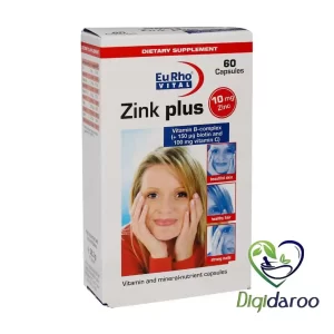 کپسول زینک پلاس 10 میلی گرم یوروویتال 60 عددی