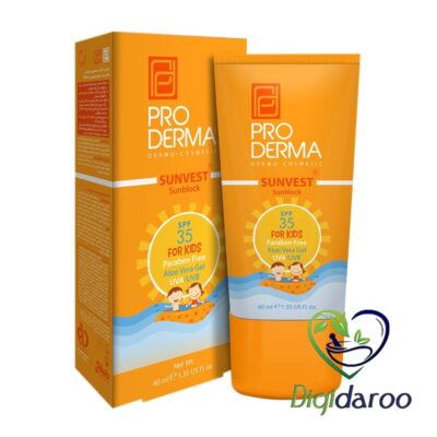 کرم ضد آفتاب مخصوص کودکان SPF35 پرودرما 40 گرمی