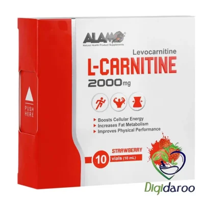 ویال خوراکی ال کارنیتین 2000 آلامو 10 عددی (توت فرنگی)
