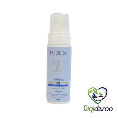 فوم شستشوی صورت اوی هیدرا (EVIHYDRA) اویدرم 150 میلی لیتری (آبی)