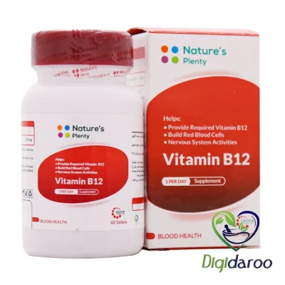 قرص ویتامین B12 500 میکروگرم نیچرز پلنتی 60 عددی