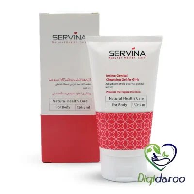 ژل بهداشتی دوشیزگان سروینا ۱۵۰ میلی لیتری (صورتی)