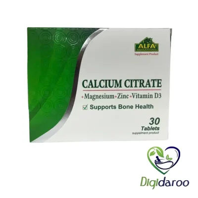 قرص کلسیم سیترات منیزیم زینک و ویتامین دی آلفا ویتامینز 30 عددی