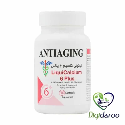 سافت ژل لیکوئی کلسیم 6 پلاس آنتی ایجینگ 30 عددی
