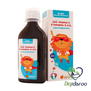 شربت زینک و ویتامین ب کمپلکس و سی و د3 و کا2 دکتر کیدز 300 میلی لیتری