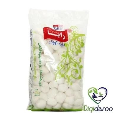 پنبه توپک رایا 100 گرمی (سفید)