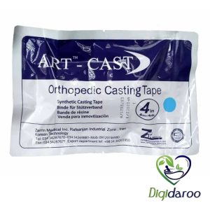 باند ارتوپدی فایبر گلاس 4 اینچ ART_CAST آبی رنگ