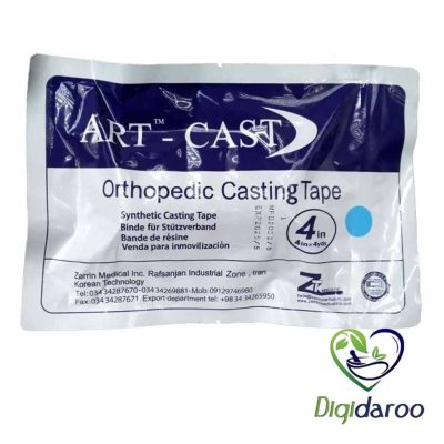 باند گچ ارتوپدی فایبر گلاس 4 اینچ ART_CAST (آبی رنگ)