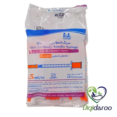 سرنگ انسولین 0.5 سی سی آوا 10 عددی