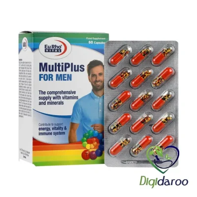 کپسول مولتی پلاس آقایان یوروویتال 60 عددی