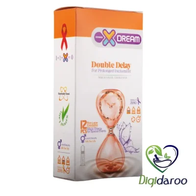 کاندوم تاخیری مضاعف Double Delay ایکس دریم بسته ۱۲ عددی