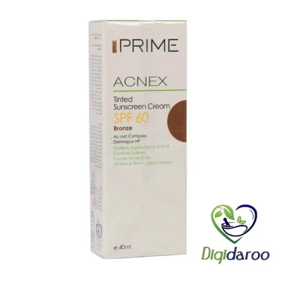 کرم ضد آفتاب  SPF60 فاقد چربی پرایم ۴۰ میلی لیتری (برنز)
