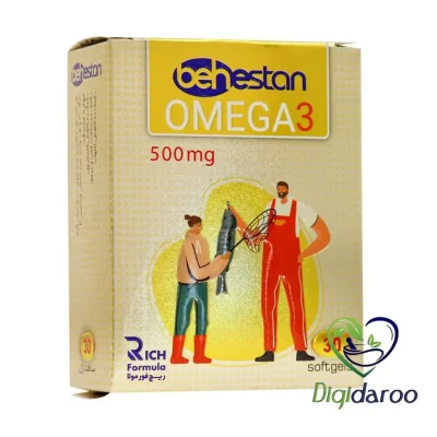 سافت ژل امگا 3 500 میلی گرم بهستان 30 عددی