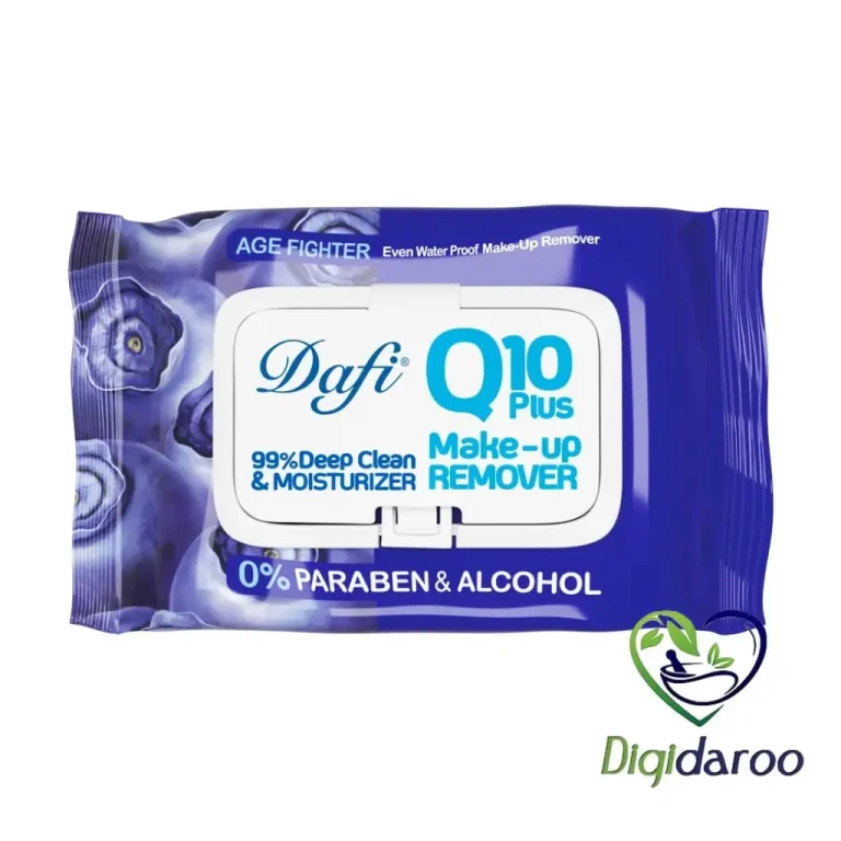 دستمال پاک کننده آرایش Q10 Plus طرح میوه بلوبری دافی 50 عددی (آبی)
