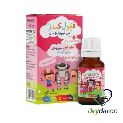 قطره آهن ففول کیدز (Fefol Kids) اینترافارم 15 میلی لیتری (توت فرنگی)
