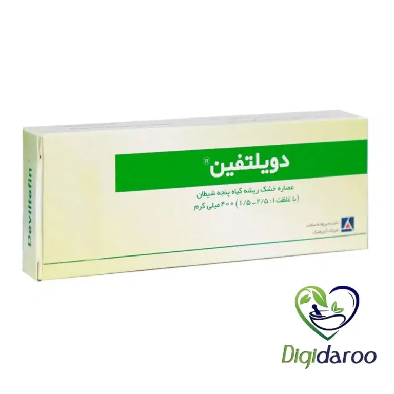 قرص دویلتفین(پنجه شیطان) 400 میلی گرم آیریانیک 20 عددی