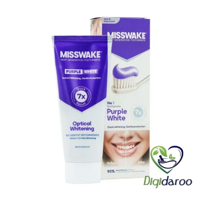 خمیر دندان سفید کننده و ضد زردی (Purple White) میسویک 75 میلی لیتری
