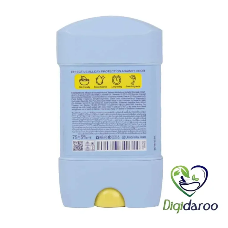 رول دئودرانت بدن زنانه وایت اسموت (White+Smooth) آمبرلا 75 میلی لیتری (آبی روشن)