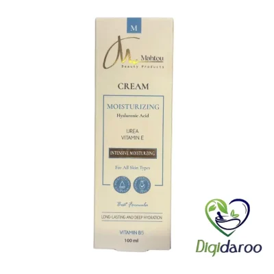 کرم آبرسان حاوی اوره و هیالورونیک اسید ماهتو 100 میلی لیتری