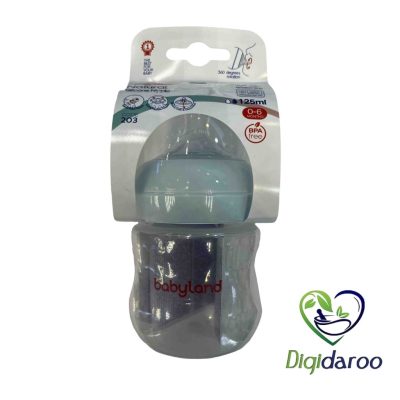 شیشه شیر کد 203 بیبی لند 125 میلی لیتری (آبی روشن)