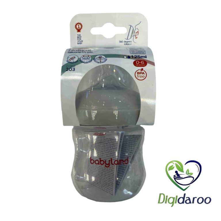 شیشه شیر کد 203 بیبی لند 125 میلی لیتری (طوسی)