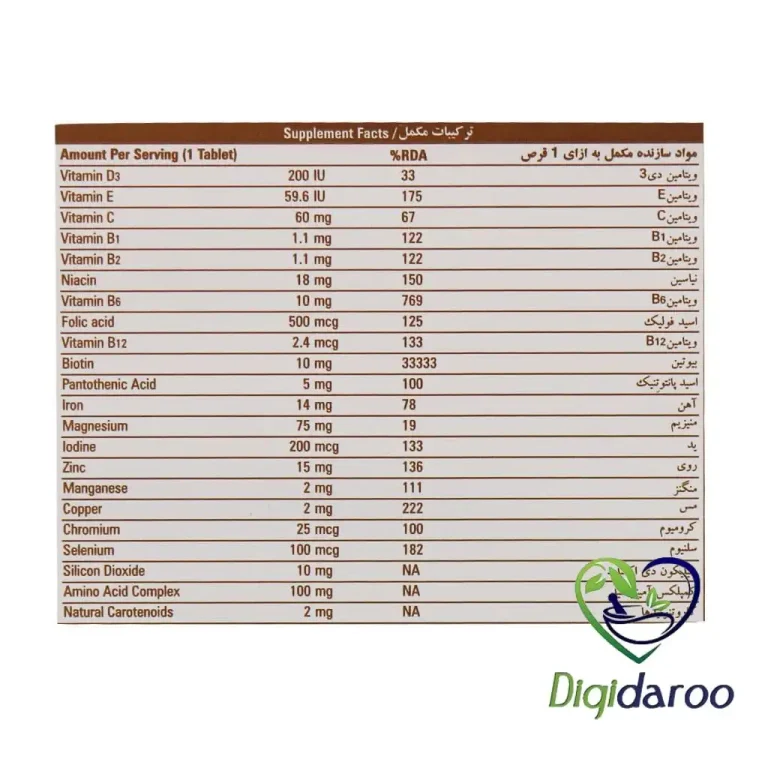 قرص بایونا (Biona) نیچرز اونلی 30 عددی