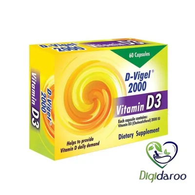 کپسول ویتامین D3 دی ویژل 2000 واحد دانا 60 عددی