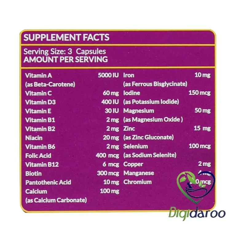 کپسول مولتی ویتامین نوجوانان و جوانان نیچرز پلنتی 30 عددی