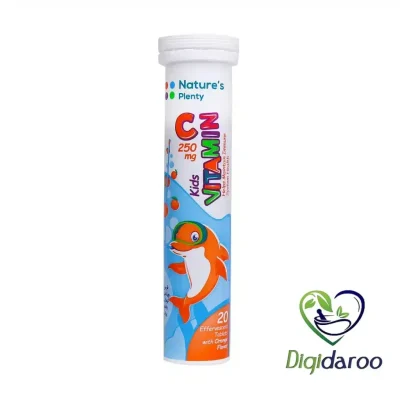 قرص جوشان ویتامین ث 250 میلی گرم کودکان نیچرز پلنتی 20 عددی (پرتقالی)
