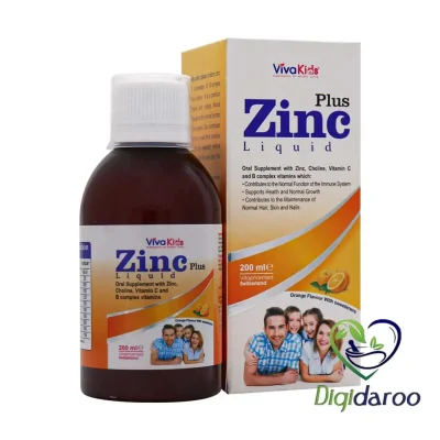 شربت زینک پلاس ویواکیدز 200 میلی لیتری