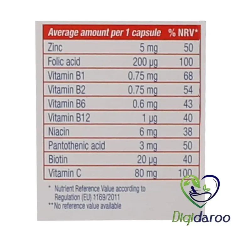 کپسول زینک پلاس فور تینز (Teens) یوروویتال 60 عددی