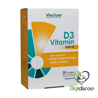 کپسول ویتامین دی 2000 واحد (D3) ویواتیون 30 عددی