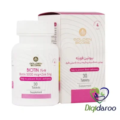 قرص بیوتین فورته 5000 (Biotin Forte) گلدن اسکور 30 عددی